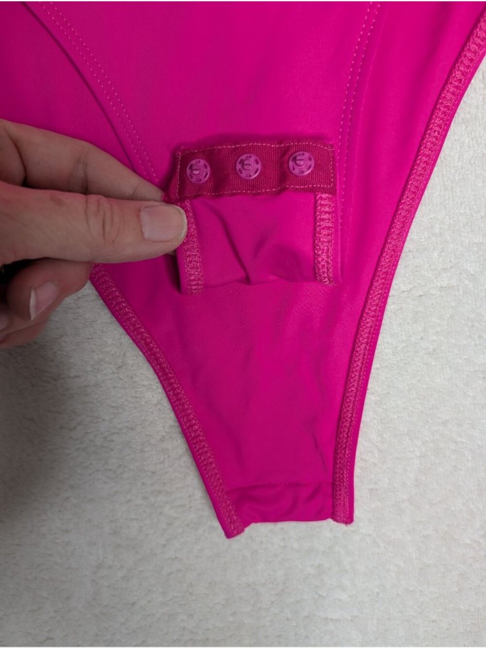 Misguided Pink High Neck Tank Bodysuit Snap Closure Stretch Size S - Picture 4 of 9